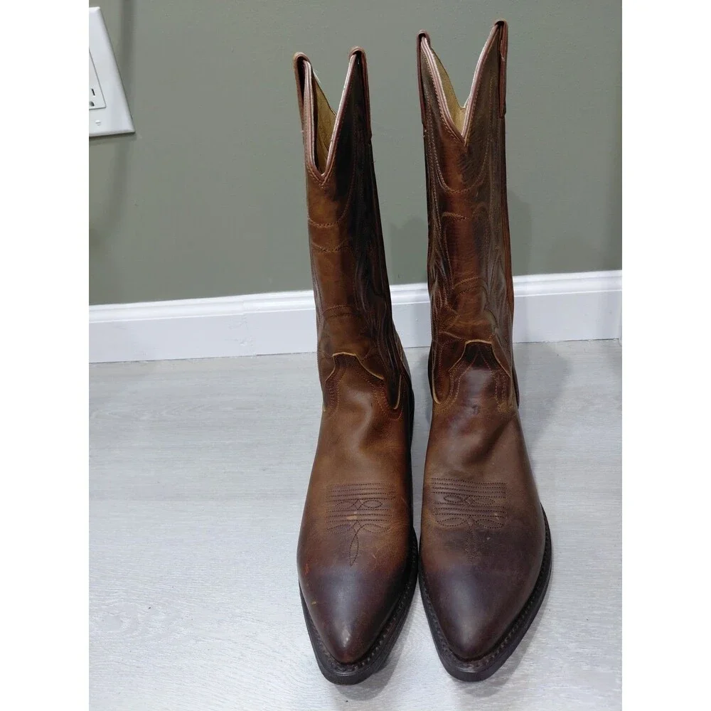 Frye 279034 Men’s Brown Leather Western Boots- sz 10.5 D